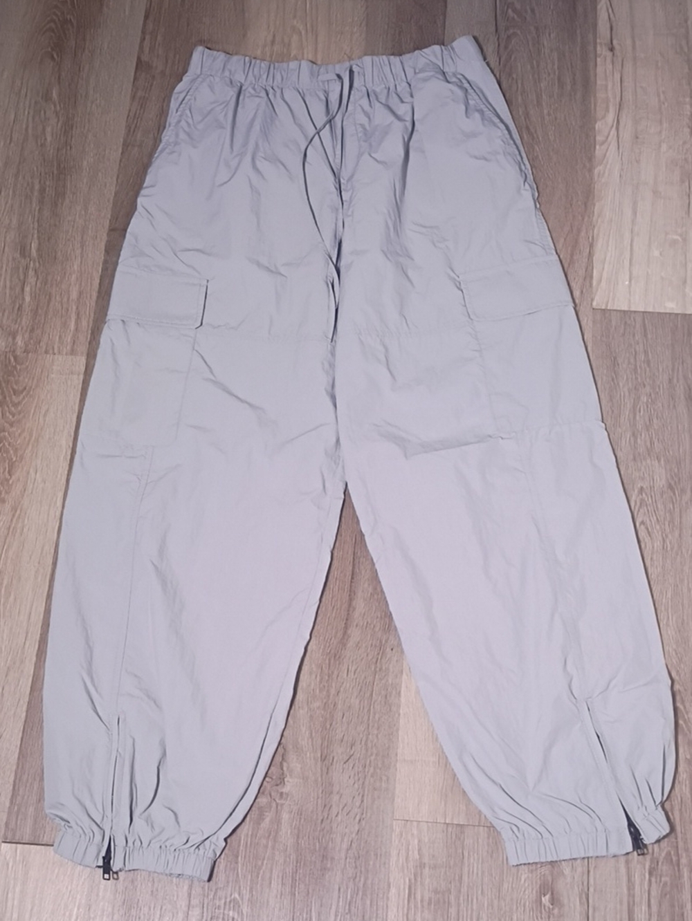Zara Light Gray Cargo Jogger Pants